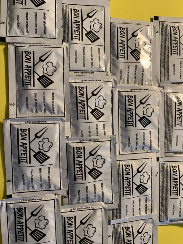2000 Lingettes du type Rince-Doigts " Bon Appétit " neutres soit 0,03€ l'unité – Image 3