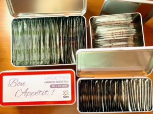 IMG 25211 e1725093847846 - LINGETTES du type "Rince-Doigts" Boîtes en métal - Réutilisables - Pénestin Morbihan