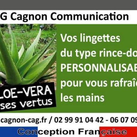 LINGETTE "Rince-Doigts" personnalisables de CCAG Cagnon Communication Arts Graph